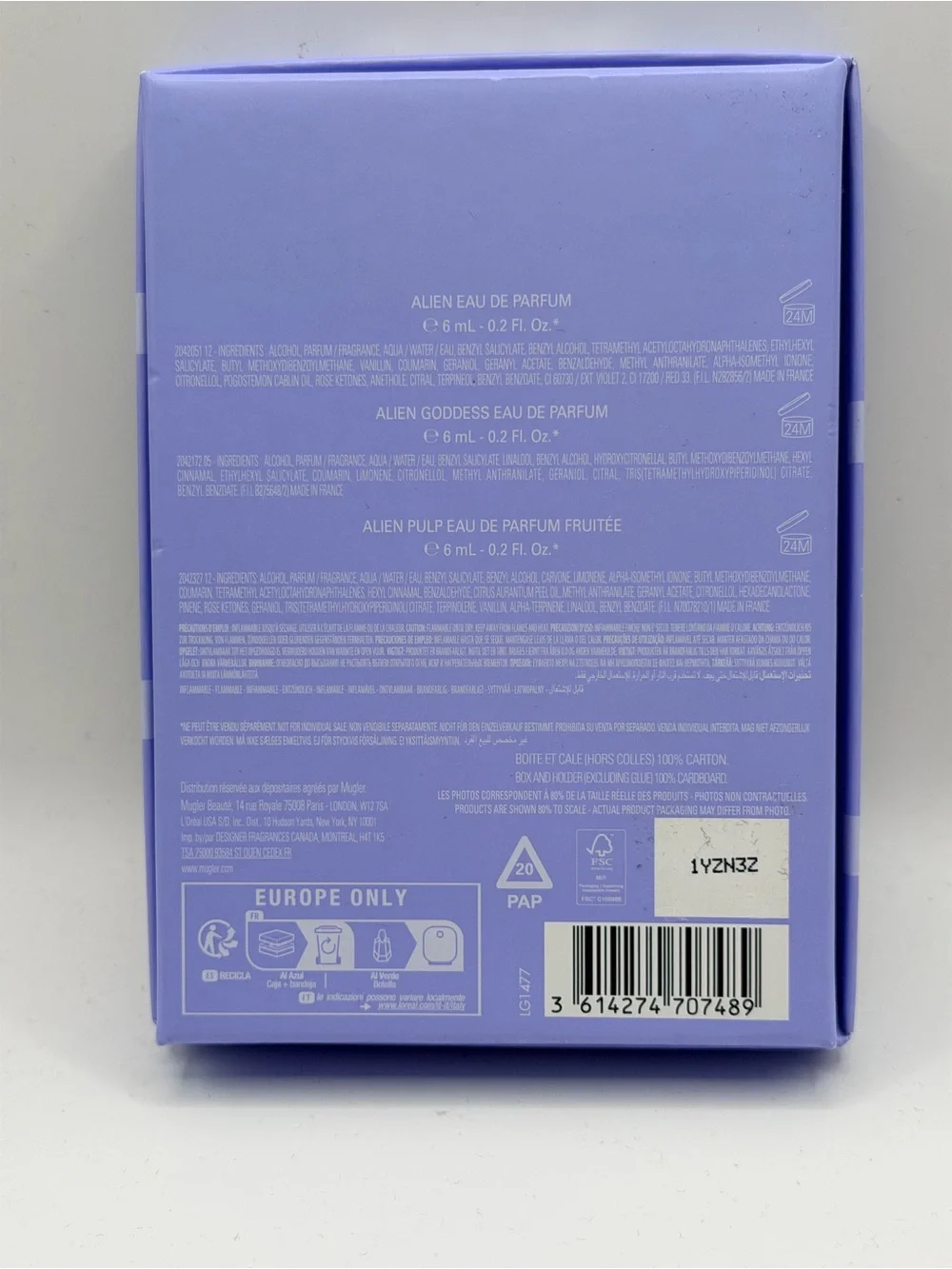 MUGLER ALIEN EAU DE PARFUM COFFRET of 3 MINIS w/ALIEN,ALIEN GODDESS+PULP NIB! - Picture 11 of 11